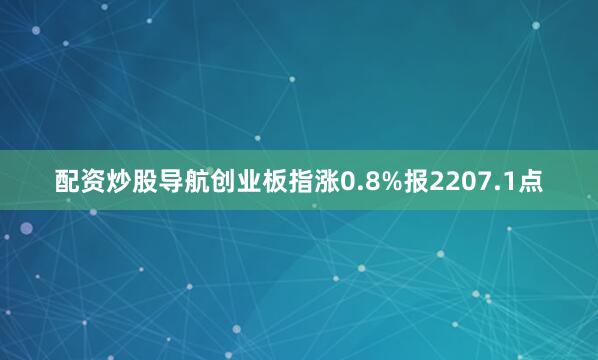 配资炒股导航创业板指涨0.8%报2207.1点
